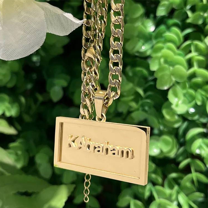 Custom Name Necklace Stainless Steel - 男性と女性のためのヒップホップネックレス,二重層,溶接,ステンレス鋼,太いフィガロ,ウェーブ,ツイストチェーン,パーソナライズされたギフト