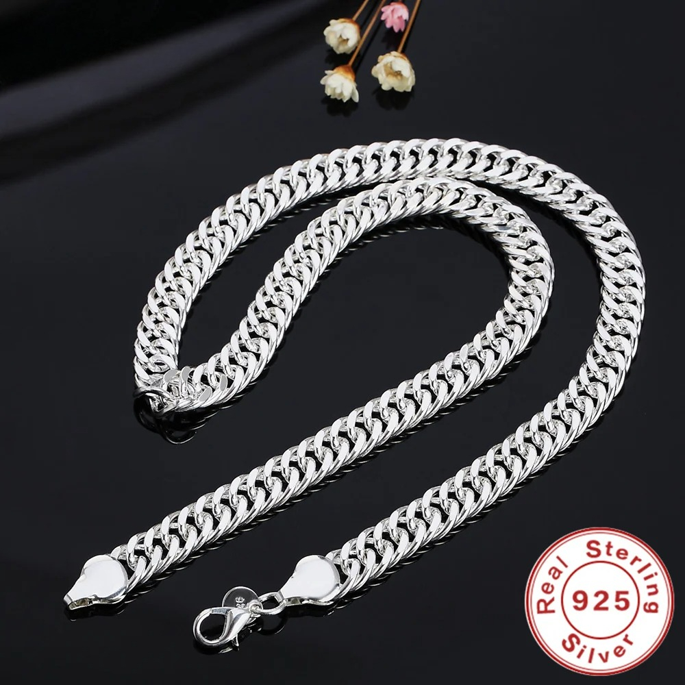 Cuban Link Chain 12Mm - 新しい 925 スターリングシルバー 20/22/24 インチ 6