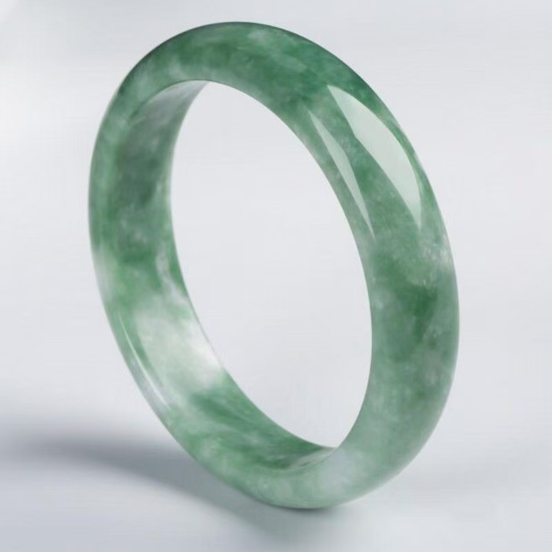Bracelets - 女性用ジェダイト、貴州産緑色の翡翠ブレスレット