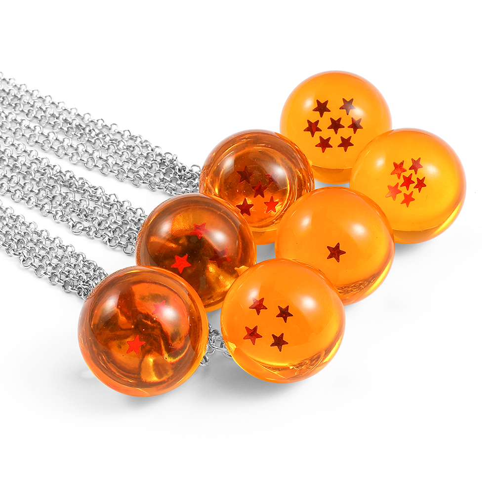 Anime Pendant Necklace - ドラゴンボールシリーズネックレスチャーム 1-7 スターコスプレペンダント男の子のおもちゃギフトアニメテーマのジュエリーアクセサリー