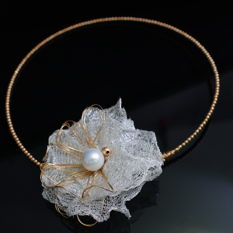 Pearl Choker Necklace Vintage - SGARIT ファッション レディース ヴィンテージ Kゴールドフィルド カラー
