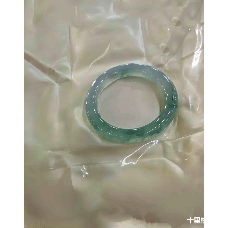 天然ビルマ産アイスジェダイトブレスレット、本物、丸型、花模様 - Bracelets のレビューと価格