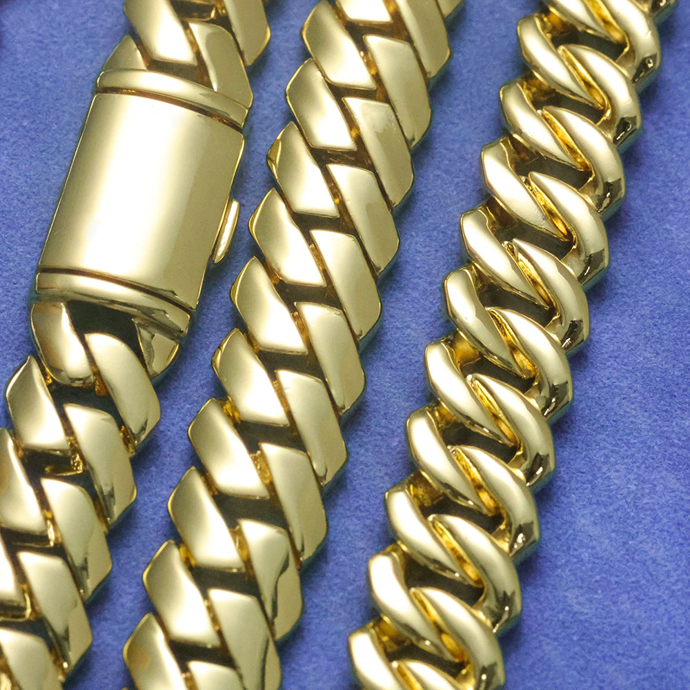 ESKEEM 高光沢モナコチェーンスムースネックレス 12M - Cuban Link Chain 12Mm のレビューと価格