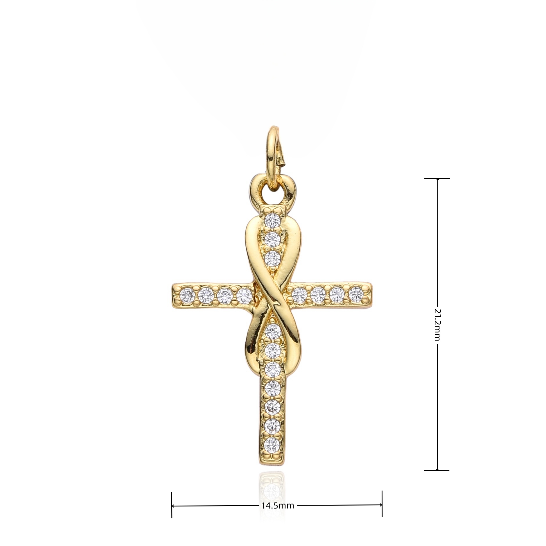 ファッションマイクロ象嵌ジルコンクロスペンダント女性/男性ゴ - Cross Pendant Necklace Gold のレビューと価格