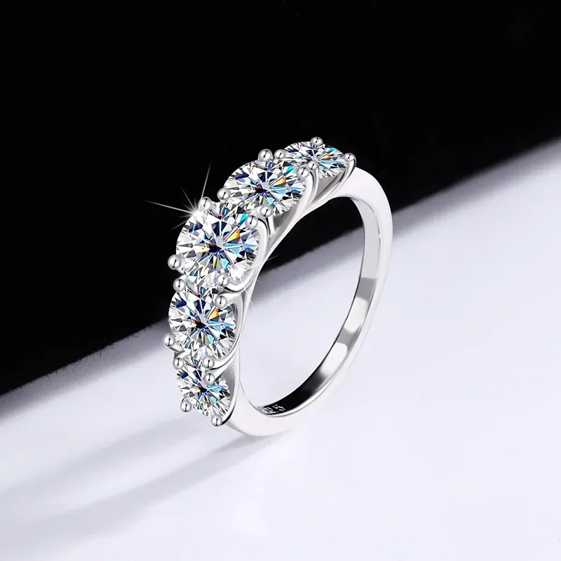 高級 18K ホワイト ゴールド ウェディング リング 女性 - Moissanite Engagement Ring 1 Carat のレビューと価格