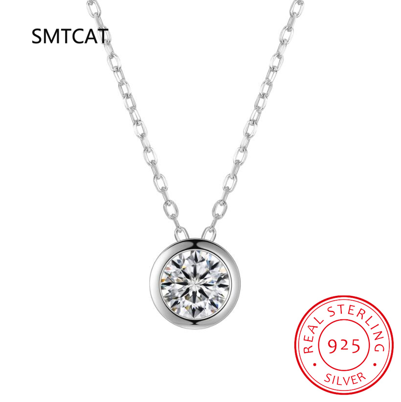 1ct 2ct 3ct D VVS1 ベゼルモアッサナイトバ - 925 Sterling Silver Chain Necklace Men のレビューと価格