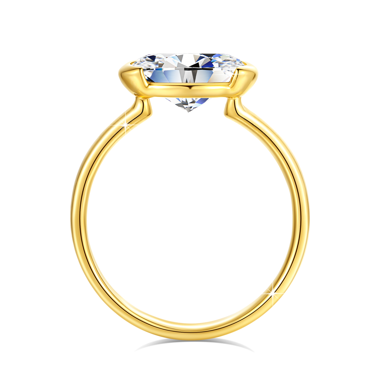 14K ゴールド認定オーバルカットモアッサナイトリング女性用 - Moissanite Engagement Ring 1 Carat のレビューと価格
