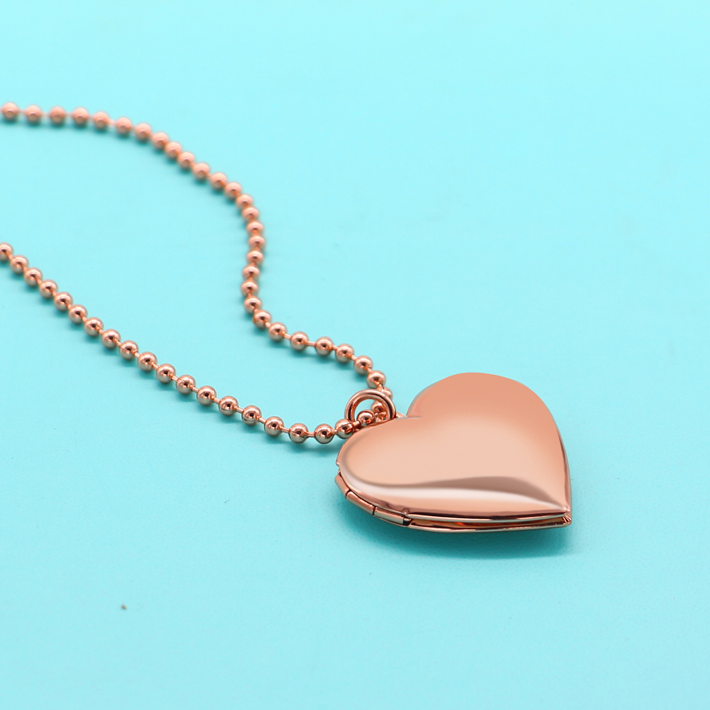 女性のための永遠の愛のハートネックレス,925スターリングシ - Heart Locket Necklace Photo のレビューと価格