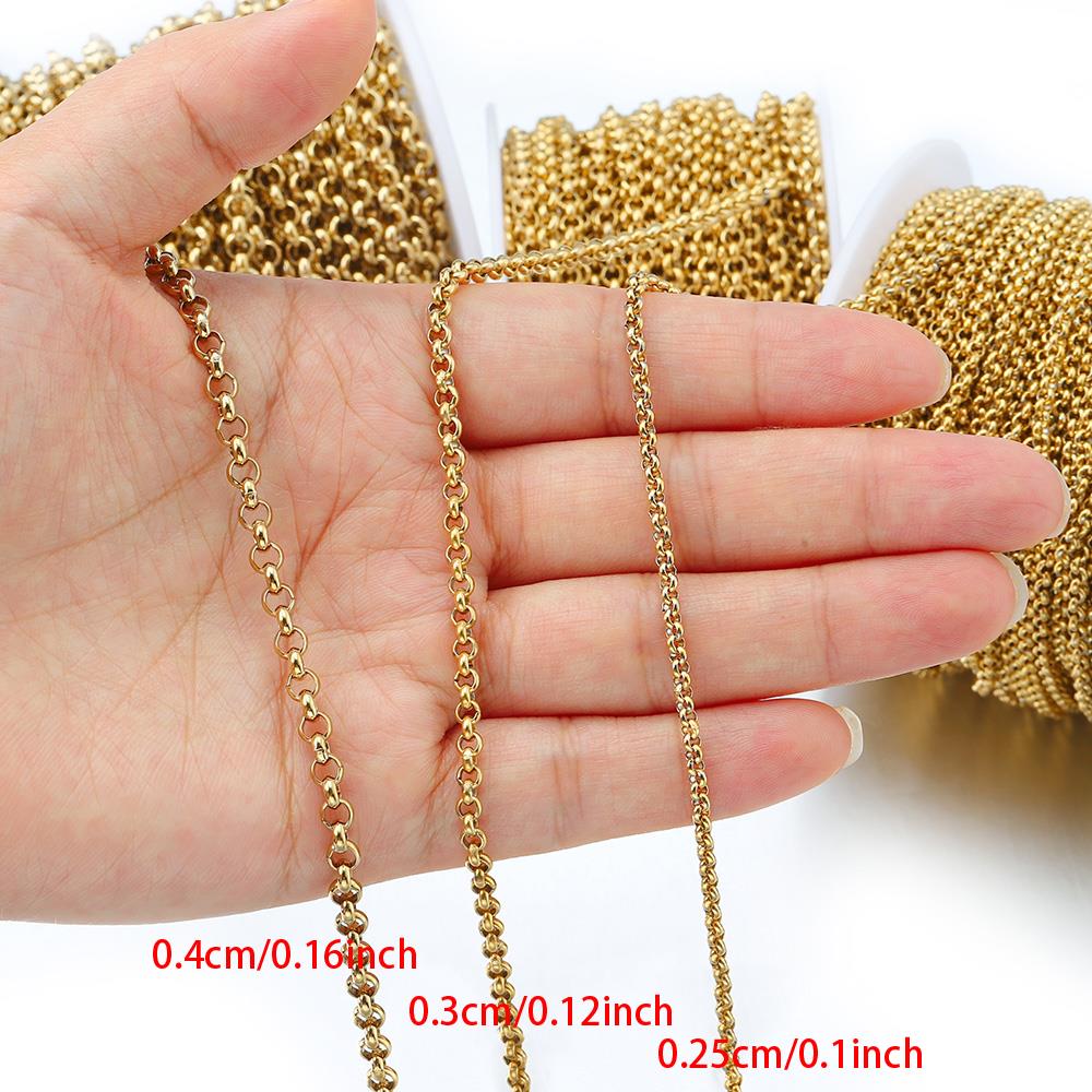 1メートル2-4mmステンレス鋼O型小円チェーン、DIYボデ - Body Jewelry のレビューと価格