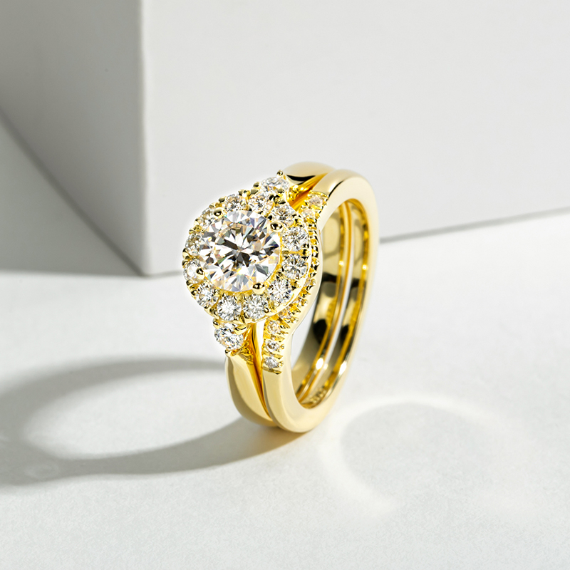 婚約指輪 ゴールドカラー レディース用 925スターリングシ - Moissanite Engagement Ring 1 Carat のレビューと価格