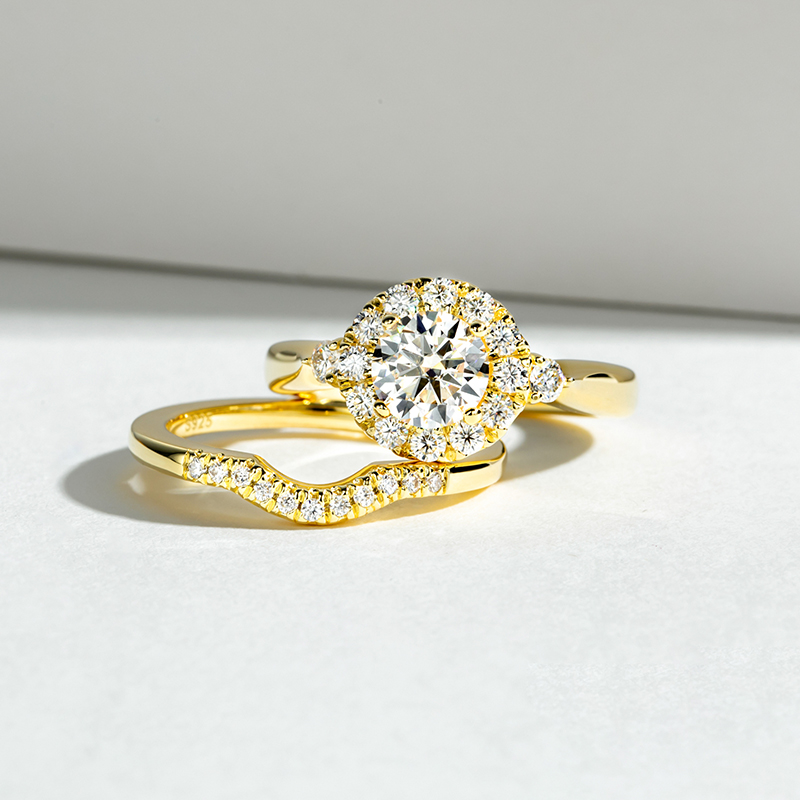 婚約指輪 ゴールドカラー レディース用 925スターリングシ - Moissanite Engagement Ring 1 Carat のレビューと価格