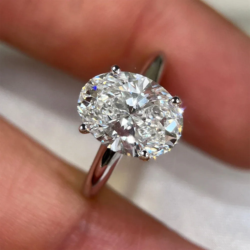1/2/3 カラット オーバルカット モアサナイト 婚約指輪 - Moissanite Engagement Ring 1 Carat のレビューと価格