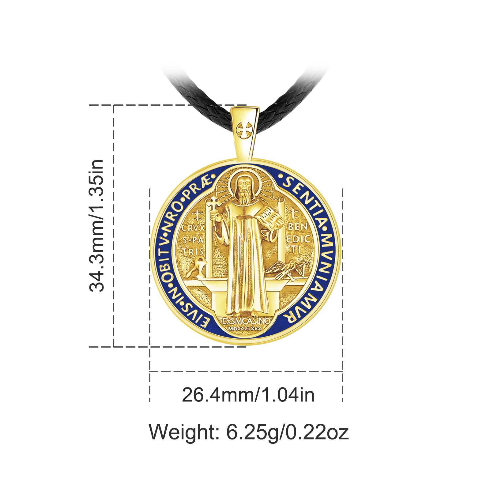 Eudora 925 スターリングシルバー聖ベネディクトネッ - 925 Sterling Silver Chain Necklace Men のレビューと価格