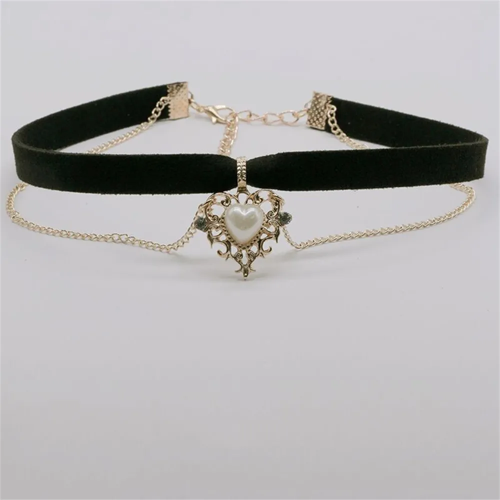 女性のためのヴィンテージベルベットネックレス,チェーン,ハー - Pearl Choker Necklace Vintage のレビューと価格