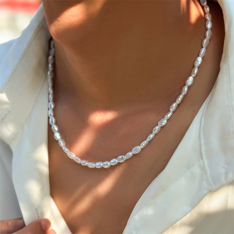 ファッションシンプルな模造パールチョーカーネックレス女性のた - Pearl Choker Necklace Vintage のレビューと価格