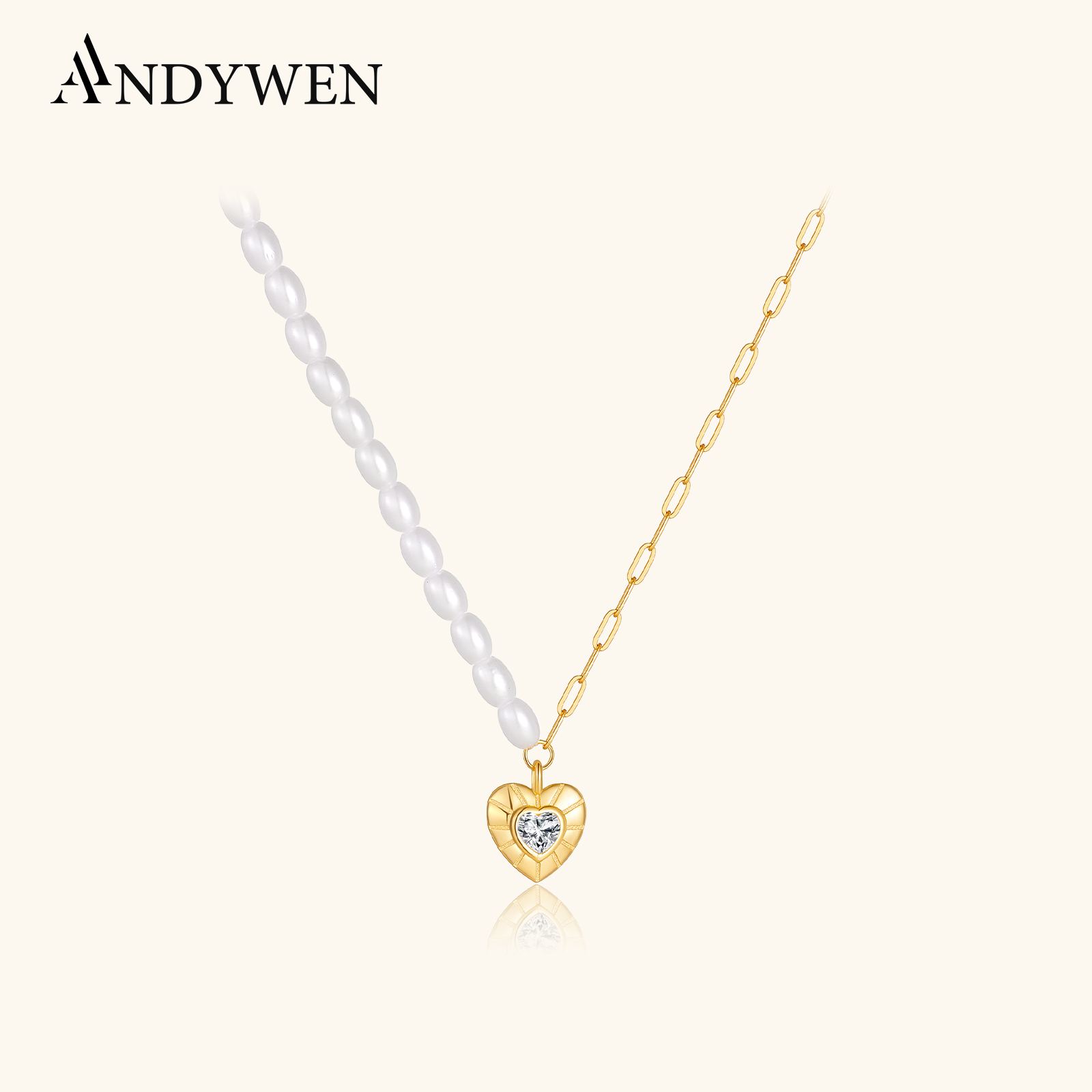ANDYWEN 925 スターリングシルバー非対称パールチェ - Pearl Choker Necklace Vintage のレビューと価格
