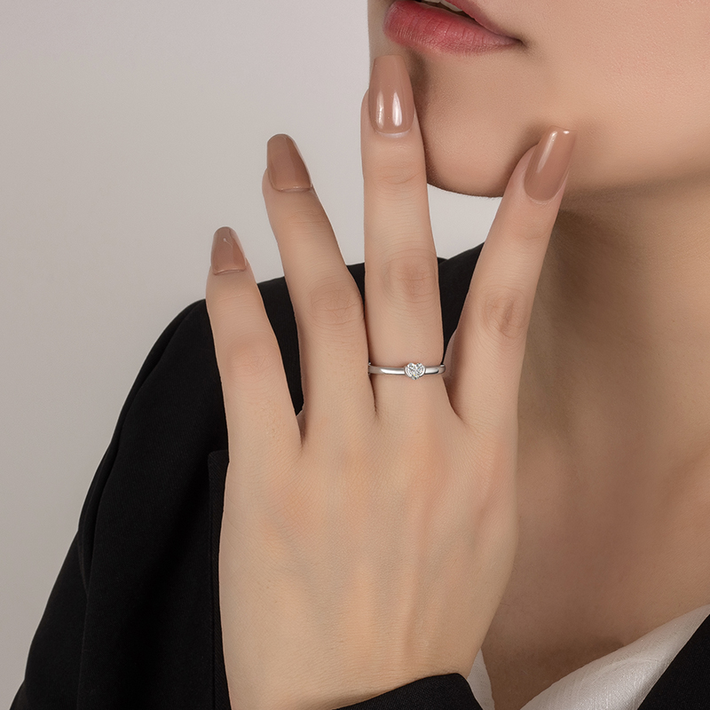 Perfany-女性用モアッサナイトリング,ハートカット,s - Moissanite Engagement Ring 1 Carat のレビューと価格