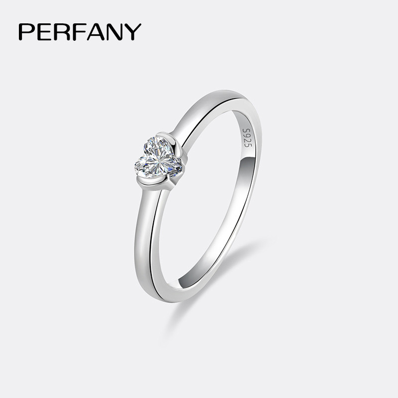 Perfany-女性用モアッサナイトリング,ハートカット,s - Moissanite Engagement Ring 1 Carat のレビューと価格