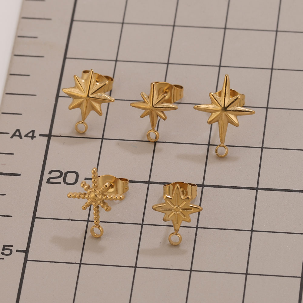 6個入りステンレス製スターピアススタッド、イヤリング製作ツー - Body Jewelry のレビューと価格