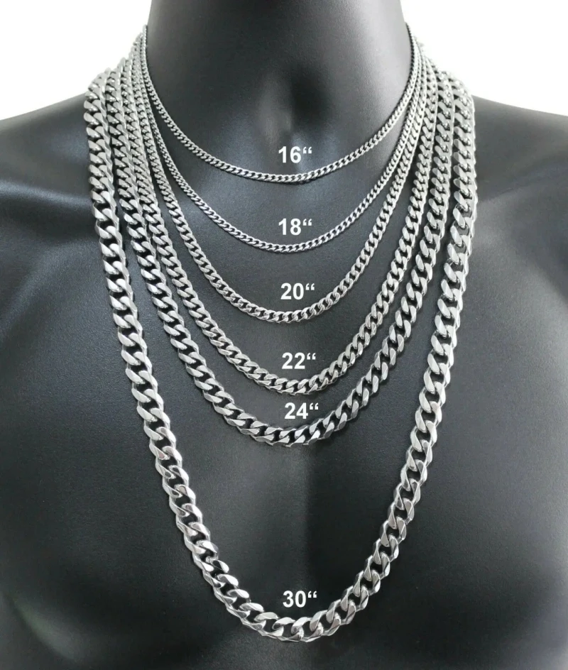 メンズ 925 スターリングシルバーネックレス 2/4/6/ - Cuban Link Chain 12Mm のレビューと価格