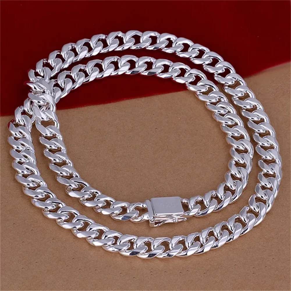 925スターリングシルバーの幾何学的なネックレス,男性,チャ - 925 Sterling Silver Chain Necklace Men のレビューと価格