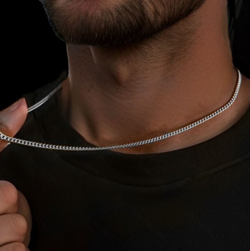 2mm メンズキューバンチェーンネックレス シンプル 925 - Cuban Link Chain 12Mm のレビューと価格