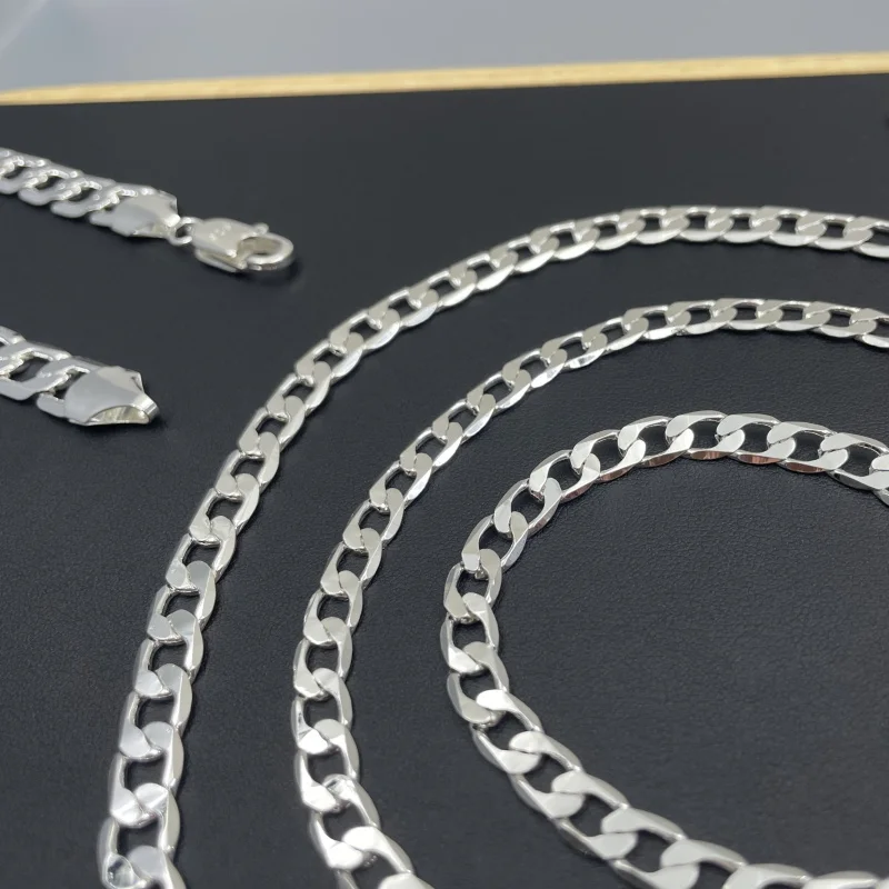 メンズ 925 スターリングシルバーネックレス 2/4/6/ - Cuban Link Chain 12Mm のレビューと価格