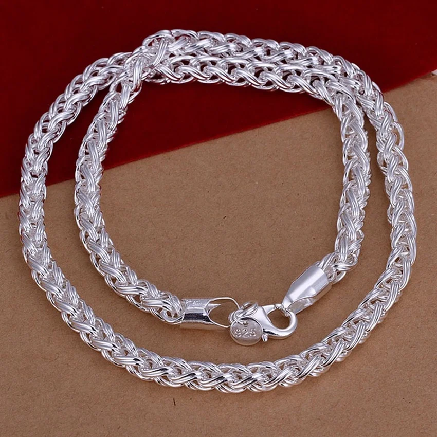 50 センチメートル 925 スターリングシルバー 6 ミリ - 925 Sterling Silver Chain Necklace Men のレビューと価格