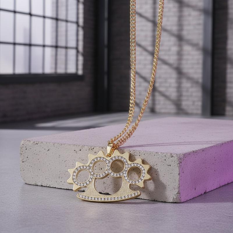 Y2K パンクステンレススチールペンダントネックレス女性用  - Layered Pendant Necklace Aesthetic のレビューと価格