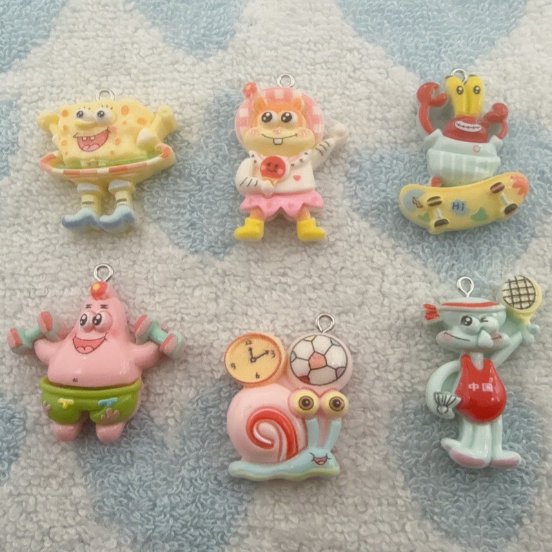 10個入り漫画風樹脂ペンダント、DIYジュエリー製作イヤリン - Earrings のレビューと価格