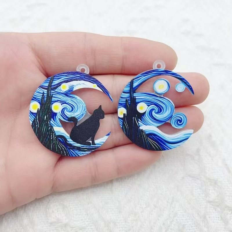 10 個クロスボーダーホット販売アクリルイヤリングゴッホの星 - Earrings のレビューと価格