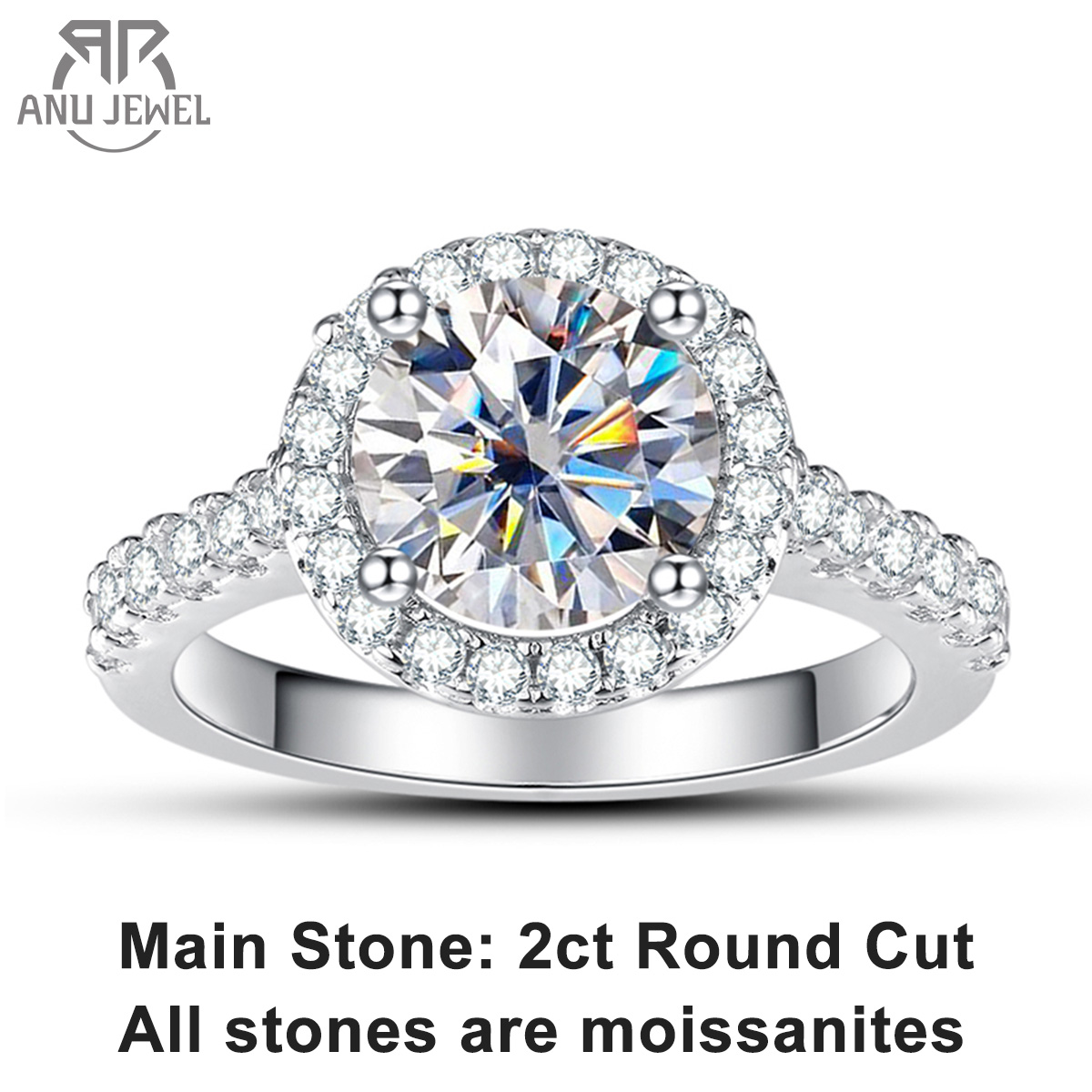 Anujeel-レディースホローエンゲージリング,レディース - Moissanite Engagement Ring 1 Carat のレビューと価格
