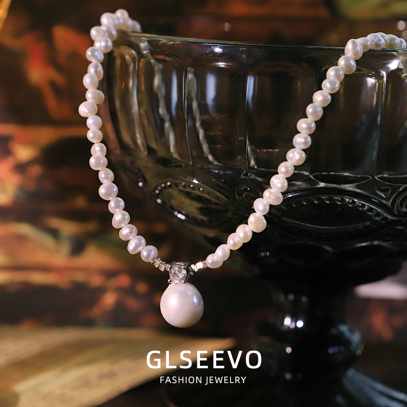 新しいファッション淡水パールジルコンネックレス結婚式の高級パ - Pearl Choker Necklace Vintage のレビューと価格