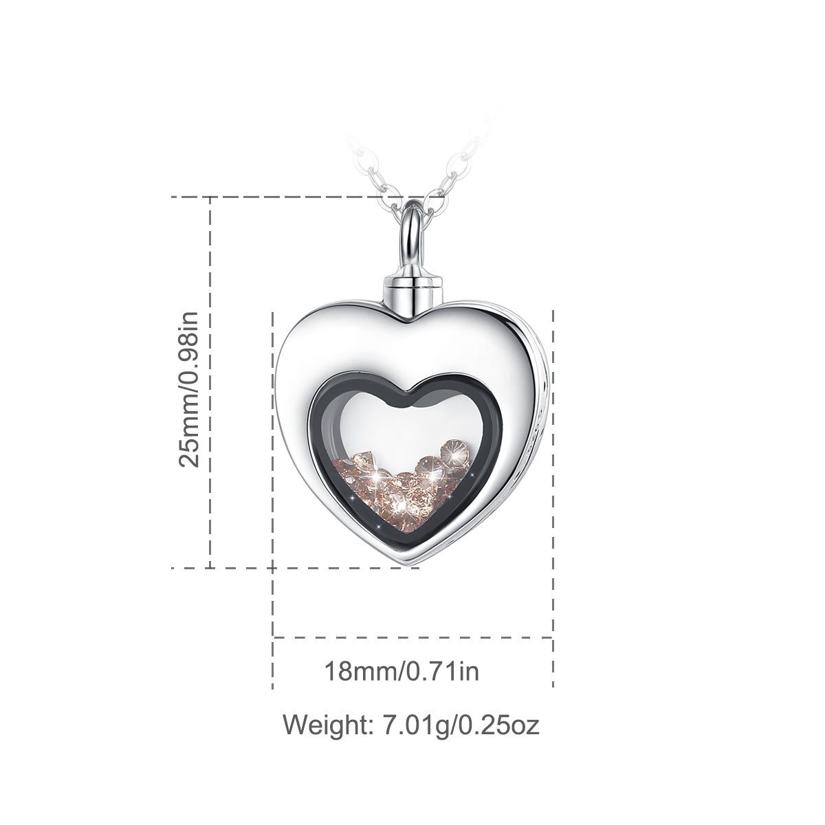 Eudora-ペンダント付きネックレス,イヤリング,リング, - Heart Locket Necklace Photo のレビューと価格