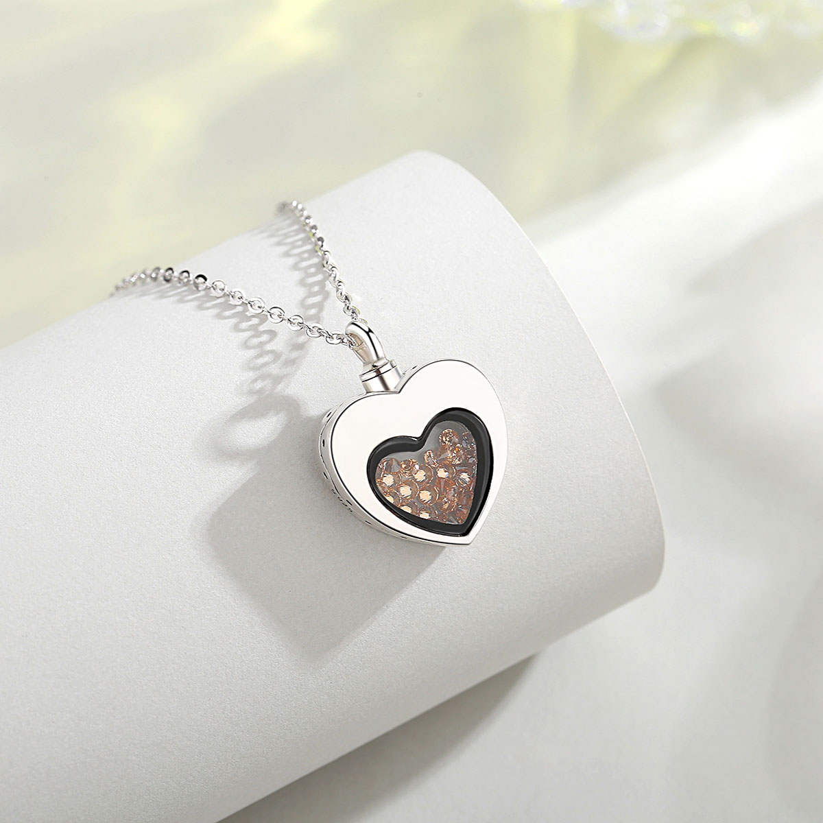 Eudora-ペンダント付きネックレス,イヤリング,リング, - Heart Locket Necklace Photo のレビューと価格
