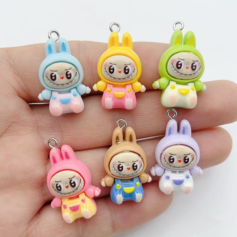 10 個かわいいウサギイチゴハウス樹脂チャーム素敵な漫画の動 - Earrings のレビューと価格