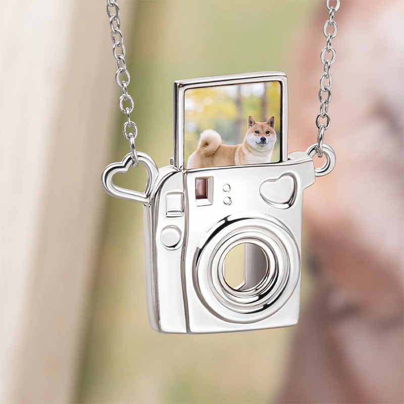 写真入り真鍮ハートネックレス、ミニカメラロケットネックレス、 - Heart Locket Necklace Photo のレビューと価格