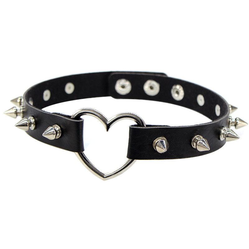 セクシーなスパイクパンク首輪レザーチョーカーネックレスボンデ - Goth Punk Spike Choker のレビューと価格