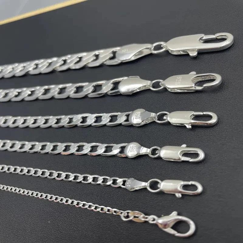 メンズ 925 スターリングシルバーネックレス 2/4/6/ - Cuban Link Chain 12Mm のレビューと価格