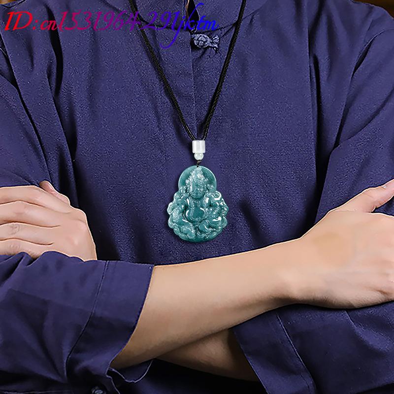 ビルマ翡翠ジャンバラペンダントネックレス高級デザイナーチャー - Necklaces のレビューと価格
