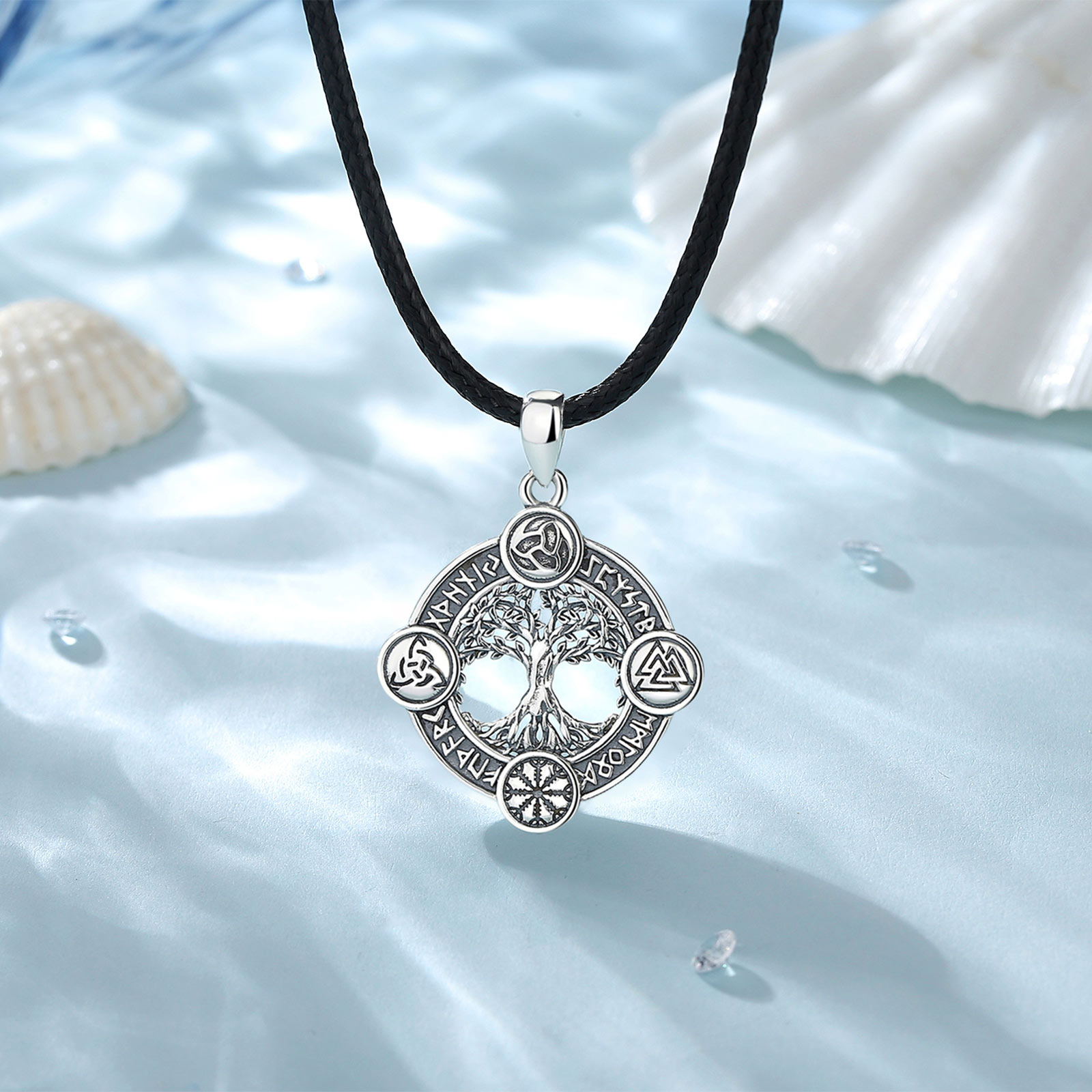 Eudora 925 スターリングシルバー生命の木ネックレス - 925 Sterling Silver Chain Necklace Men のレビューと価格