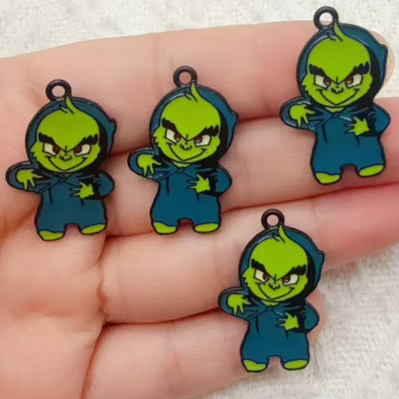 10個入り合金製ドリップオイル漫画クリスマスペンダント、DI - Earrings のレビューと価格