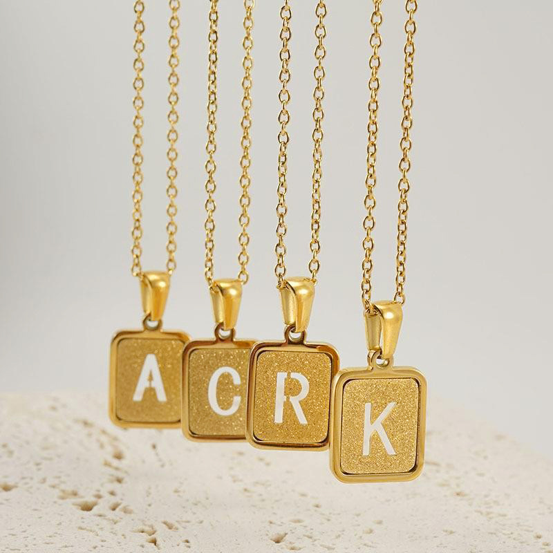 3 ピース/バッグ高品質チェーンイニシャル 26 ローマ字ア - Initial Letter Necklace 18K Gold のレビューと価格
