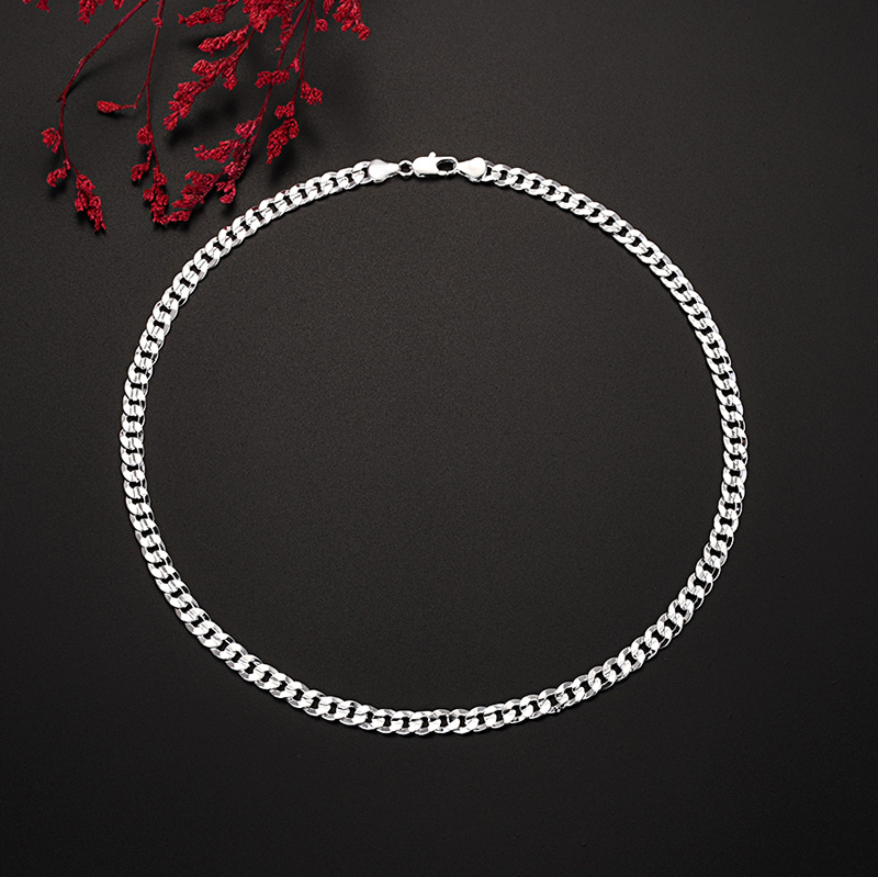 スターリングシルバー925のネックレス,ペンダント,7mmチ - Cuban Link Chain 12Mm のレビューと価格