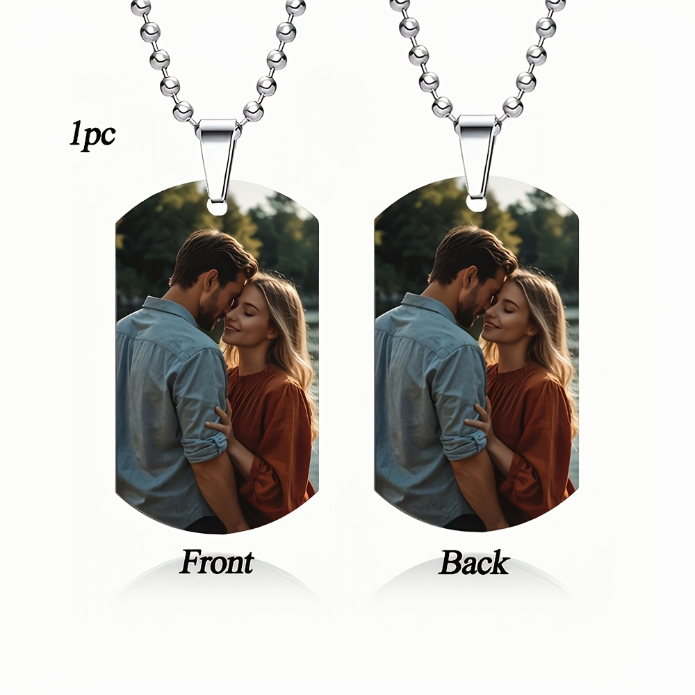 カスタムパーソナライズメンズペンダントネックレス、両面カスタ - Custom Name Necklace Stainless Steel のレビューと価格