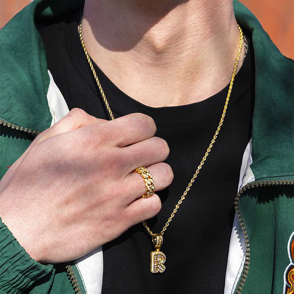 本物の18kゴールドメッキマルチレターネックレス,頭文字,ヒ - Initial Letter Necklace 18K Gold のレビューと価格