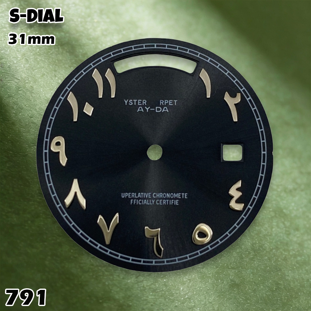 NH 31mm Sロゴダイヤル、アラビア数字、青色の文字、ブ - Watch Accessories のレビューと価格